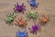Set of 8 sparkly spiders