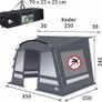 Caravan Awning Caravan Tent, 350cm Travel Awning with Removable Front Wall Image 2