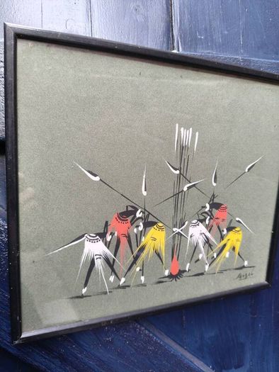 Mcm Folk Art Tribal Painting