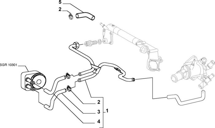 Water Hose (Fiat Doblo)
