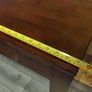 High table drawers brown wooden Image 2