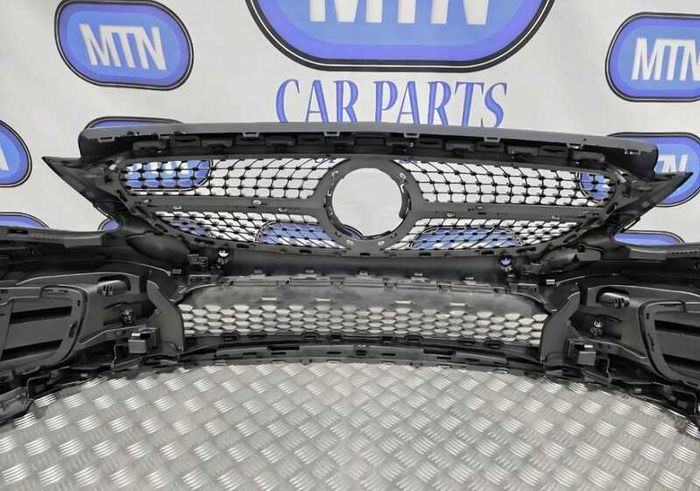 Front Bumper For Mercedes C Class W205 19-21 Facelift Models Amg Line Black C197