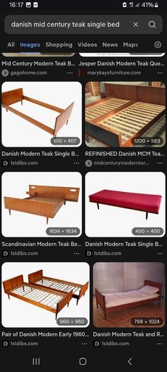 Danish mid-century modelled handmade beds