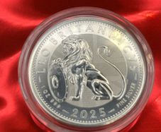 1oz Fine 999 Silver Bullion Lion Of Britain 2025 Coin.