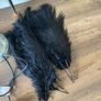 Black ostrich feather floor lamp Image 2