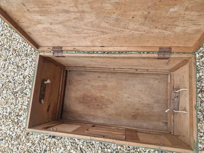 Vintage handmade wooden storage  box
