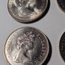 UK Crowns from mint roll. Image 4