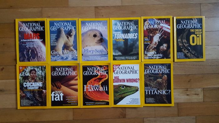 National Geographic magazines x 400 from early 20th century to 2009
