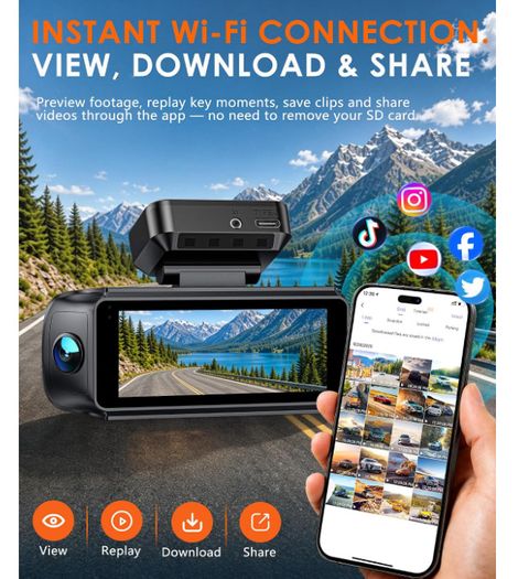 iZEEKER iD340 4-Channel Dash Cam, 4K