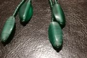 Earrings green drops style
