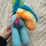 Famosa My Little Pony Rainbow Dash Plush Toy 30cm Dirty Used Please look at the pictures Image 6