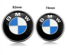 2x 2PCS Front Hood Bonnet & Rear Boot Trunk (82mm & 74mm) BMW Badge Emblem 51148132375