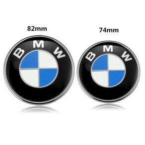 2x 2PCS Front Hood Bonnet & Rear Boot Trunk (82mm & 74mm) BMW Badge Emblem 51148132375