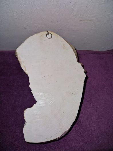Hand painted Italian made Madonna and child wall sculpture