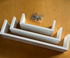 3 Set U-Shape Floating Wall Shelf