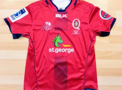 2016 Queensland Reds BLK Rugby Jersey Size XL