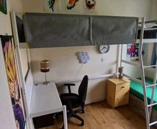 VITVAL Loft bed frame with desk top