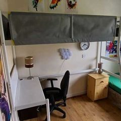 VITVAL Loft bed frame with desk top