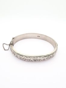Vintage Sterling Silver Bangle, Signed Birmingham 1963