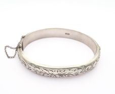 Vintage Sterling Silver Bangle, Signed Birmingham 1963