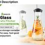 Brand New Glass Carafe Set of 3. Image 2