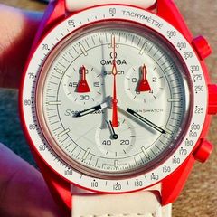 Omega x Swatch MoonSwatch Mission to Mars Speedmaster Chronograph (Full Set with Extra Strap)