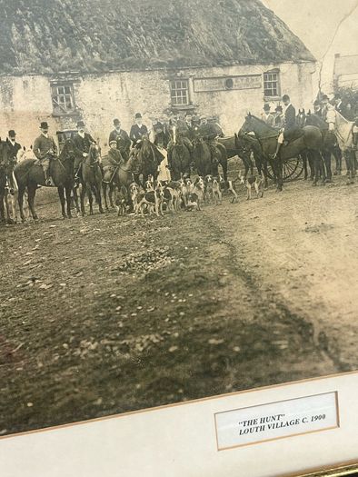 Picture Louth Hunt c 1900 . Byrne pub in the background