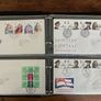 Collection of  81 UK First Day Cover stamps 1980 to 1986 in album plus 10 extra pages Image 9