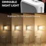 Night Light Plug in Wall, with Dusk to Dawn Photocell Sensor, 3000K Warm White, Brightness Adjustable, 1W LED Night Light for Kids, Bedroom, Hallway, Stairs, 2 Pack Image 2