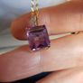 10 ct gold Amethyst and Diamonds pendant Image 6