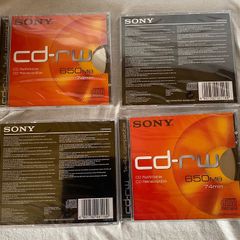 Sony cd-rw 650mb 74 minutes new unopened 4 off