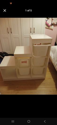 Ikea trofast storage unit with baskets