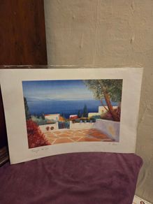 Brand New Signed Print - Mediterranean landscape