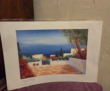 Brand New Signed Print - Mediterranean landscape