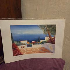 Brand New Signed Print - Mediterranean landscape