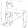 Harlow Metal Shelved Desk - Oak Image 3