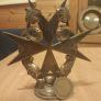 Rare antique 1920s Maltese Cross car mascot, D18 post 6e Image 3