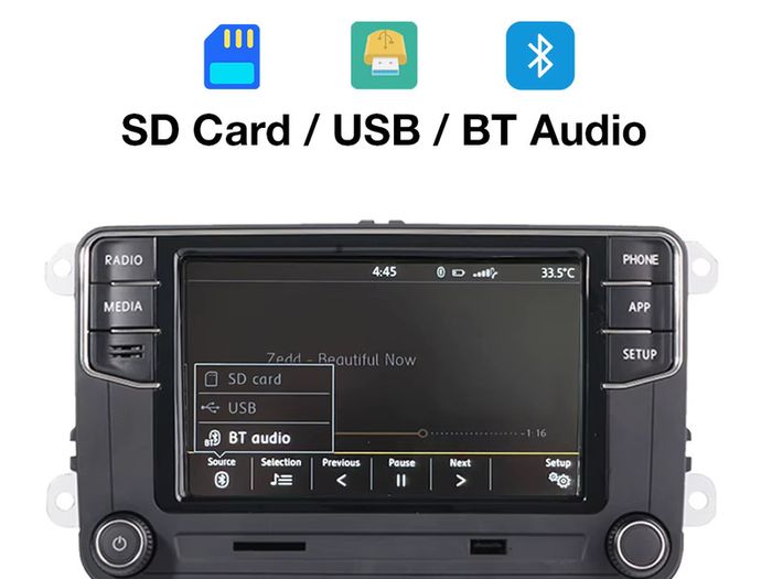 RCD360 Plus 187B MIB Radio RCD360 PRO Android Auto Carplay Maps For Volkswagan VW Golf 5 6 Jetta MK5 MK6 Tiguan CC Polo Passat 6RD035187B RCD330