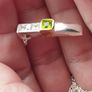 Fashionable Sterling Silver Peridot Pendant Necklace. Image 4