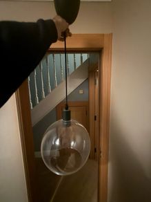 black ceiling light
