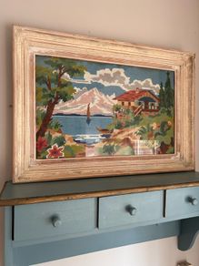 Large Framed French Needlepoint