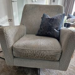 Sophia Patterned Accent Swivel Chair DFS