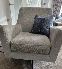 Sophia Patterned Accent Swivel Chair DFS
