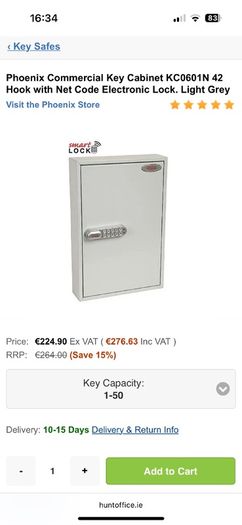 Key Cabinet. 40key. Electronic code lock. Brand new