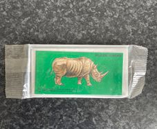 Vintage Sealed Cadburys Black Rhino Card