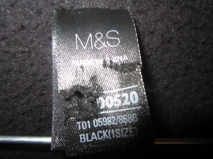 Black  M&S    one size fits all.....LARGE