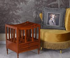 Newspaper Rack CANTERBURY Mahogany Magazine Holder