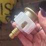 brushed brass toilet flush button Image 5