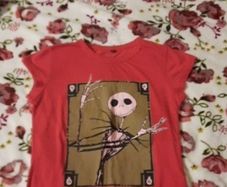 red jack skellington t shirt