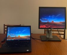 Dell Ultrasharp 1707FPt TFT Monitor 17" Black 4:3 LCD Flat Panel with a Dell vga to hdmi converter